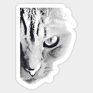 Fingerprint cat Sticker